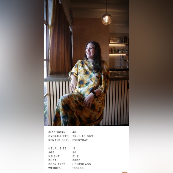 S O L D. Just Female Smooth Sunflower Dress size 40 US 14 or Large - Picture 12 of 12